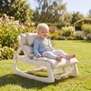 Promotions Vaikiška supamoji kėdė 73x45x40-51 cm, smėlio spalvos, reguliuojama atlošo dalis, HDPE