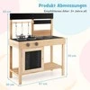 Promotions Vaikiška žaidimų virtuvėlė, 67x30x82 cm, natūrali ruda juoda
