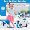 Promotions Vaikiškas elektrinis motociklas, 68x38x57 cm, mėlynas ir baltas