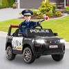 Promotions Vaikiškas elektrinis policijos automobilis, 103x65x55,5 cm, baltas
