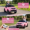 Promotions Vaikiškas elektrinis važiuoklės automobilis Land Rover 106x68x56 cm rožinis su pakaba