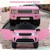 Promotions Vaikiškas elektrinis važiuoklės automobilis Land Rover 106x68x56 cm rožinis su pakaba