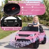 Promotions Vaikiškas elektrinis važiuoklės automobilis Land Rover 106x68x56 cm rožinis su pakaba