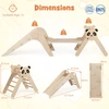 Promotions Vaikiškas laipiojimo rinkinys Panda tema 72,5x42x65,5 cm natūrali mediena