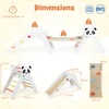 Promotions Vaikiškas laipiojimo rinkinys Montessori Panda tema 72,5x42x65,5 cm balta mediena