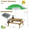 Promotions Vaikiškas lauko pikniko stalas, 92,7x86,4x49,5 cm, natūrali mėlyna žalia geltona