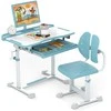 Promotions Vaikiškas Mokymosi Stalas ir Kėdė Rinkinys, 80x50x83-99 cm, Mėlyna