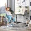Promotions Vaikiškas mokymosi stalas, reguliuojamas aukštis, 80x51x87.6-110.5 cm, pilkas