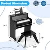 Promotions Vaikiškas pianinas, 38x24x47 cm, juodas, su taburete