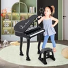 Promotions Vaikiškas pianino klaviatūros komplektas su kėdute ir mikrofonu, 37 klavišai, juodas