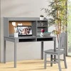 Promotions Vaikiškas rašomasis stalas su kėdute ir smeigtukų lenta, 111,5x61x110,5 cm, pilkas