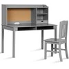 Promotions Vaikiškas rašomasis stalas su kėdute ir smeigtukų lenta, 111,5x61x110,5 cm, pilkas