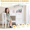 Promotions Vaikiškas stalas su kėdė, medinė mokinio kompiuterio darbo vieta, balta