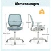 Promotions Vaikiškas rašomojo stalo kėdė, reguliuojamo sėdimos vietos aukščio 43-55 cm, ergonominė, su ratukais