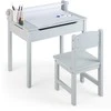 Promotions Vaikiškas stalas ir kėdžių komplektas, 66x39.4x58.4 cm, Pilka