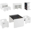 Promotions Vaikiškas stalas ir kėdžių komplektas 62.2x48.3x40.6 cm Baltas MDF