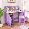 Promotions Vaikiškas stalas ir kėdžių komplektas, 90x45x86 cm, violetinės spalvos