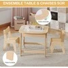 Promotions Vaikiškas stalas su 2 kėdėmis, 60x60x49 cm, natūralios spalvos