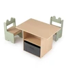Promotions Vaikiškas stalas ir kėdžių rinkinys 70x48.3x49.5 cm žalias MDF