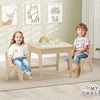 Promotions Vaikiškas stalas su 2 kėdėmis, 60x60x49 cm, natūralios spalvos