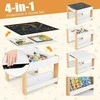 Promotions Vaikiškas stalas ir kėdžių rinkinys, 61x61x48 cm, baltas ir pilkas