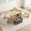 Promotions Vaikiškas stalas ir kėdžių rinkinys 3 vnt. 70x48x49,5 cm baltas