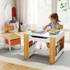 Promotions Vaikiškas stalas ir kėdžių rinkinys, 61x61x48 cm, baltas ir pilkas