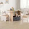 Promotions Vaikiškas stalas ir kėdžių rinkinys 3 vnt. 70x48x49,5 cm baltas