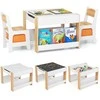 Promotions Vaikiškas stalas ir kėdžių rinkinys, 61x61x48 cm, baltas ir pilkas
