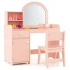 Promotions Vaikiškas tualetinis staliukas su kėdute 80x40,6x94 cm rožinis, su laikymo vieta