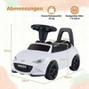 Promotions Vaikiškas važiuojamas automobilis 65x29x37 cm baltas, plastikinis, su daiktadėže
