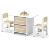 Promotions Vaikiškas veiklos stalas su kėdute, 71x48x50 cm, smėlio spalvos