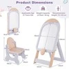 Promotions Vaikiškas stovimas piešimo molbertas su kėdute, 53x42x73-86 cm, violetinė ir rožinė