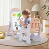 Promotions Vaikiškas stovimas piešimo molbertas su kėdute, 53x42x73-86 cm, violetinė ir rožinė