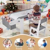 Promotions Vaikų meno stalas ir kėdžių komplektas su popieriaus ritiniu 135,9x45,7x67,3 cm pilka/balta