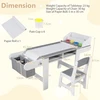 Promotions Vaikų meno stalas ir kėdžių komplektas su popieriaus ritiniu 135,9x45,7x67,3 cm pilka/balta