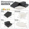 Promotions Vaikų minkštų žaidimų rinkinys, 4 dalių laipiojimo ir ropojimo, 45.5x45.5x25 cm, balta
