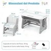 Promotions Vaikų piešimo stalas ir kėdžių komplektas, 80x50x50 cm, pilka