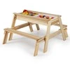 Promotions Vaikų pikniko stalo ir suoliukų komplektas, 90x78x55.5 cm, natūralus, medis