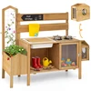 Promotions Vaikų purvo virtuvė su nuimama paukščių narveliu ir viryklėmis 107x35,5x96,5 cm natūrali