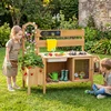 Promotions Vaikų purvo virtuvė su nuimama paukščių narveliu ir viryklėmis 107x35,5x96,5 cm natūrali