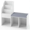 Promotions Vaikų skaitymo kampelis 80x29,5x81,5 cm, balta mediena, sandėliavimas