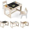 Promotions Vaikų stalas ir 2 kėdžių komplektas, 80x49.5x48.3 cm, natūralios spalvos, MDF