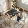 Promotions Vaikų stalas ir 2 kėdžių komplektas, 80x49.5x48.3 cm, natūralios spalvos, MDF
