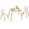 Promotions Vaikų stalas ir kėdžių komplektas, 59,7x59,7x44,5 cm, balta, pušies mediena