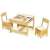 Promotions Vaikų stalas ir kėdžių rinkinys, 62x62x48 cm, 29x31x53 cm, natūrali pilka
