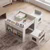Promotions Vaikų veiklos stalas ir 2 kėdžių komplektas 66x63,5x48,3 cm baltas/pilkas