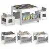 Promotions Vaikų veiklos stalas ir 2 kėdžių komplektas 66x63,5x48,3 cm baltas/pilkas