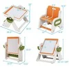 Promotions Vaikų veiklos stalas ir kėdžių komplektas, sulankstomas molbertas, 82.6x26.7x85.1 cm, oranžinė