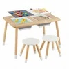 Promotions Vaikų veiklos stalo komplektas, 81.3x58.4x49.5 cm, Natūralios spalvos, Mediena